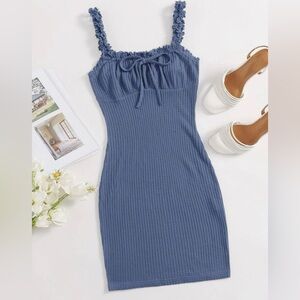 Ruffle Trim Bodycon Dress